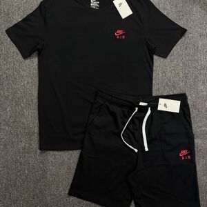 Nike Air Black T-Shirt and Shorts Set